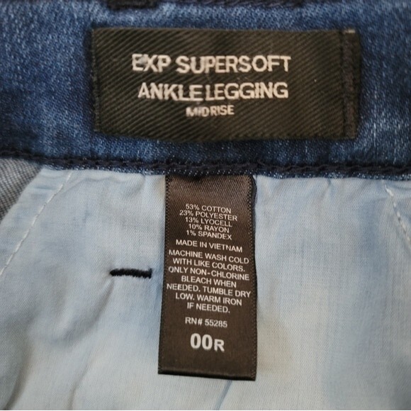Express Express SuperSoft Ankle Legging Mid Rise Skinny Denim Stretch Jeans - Picture 9 of 10
